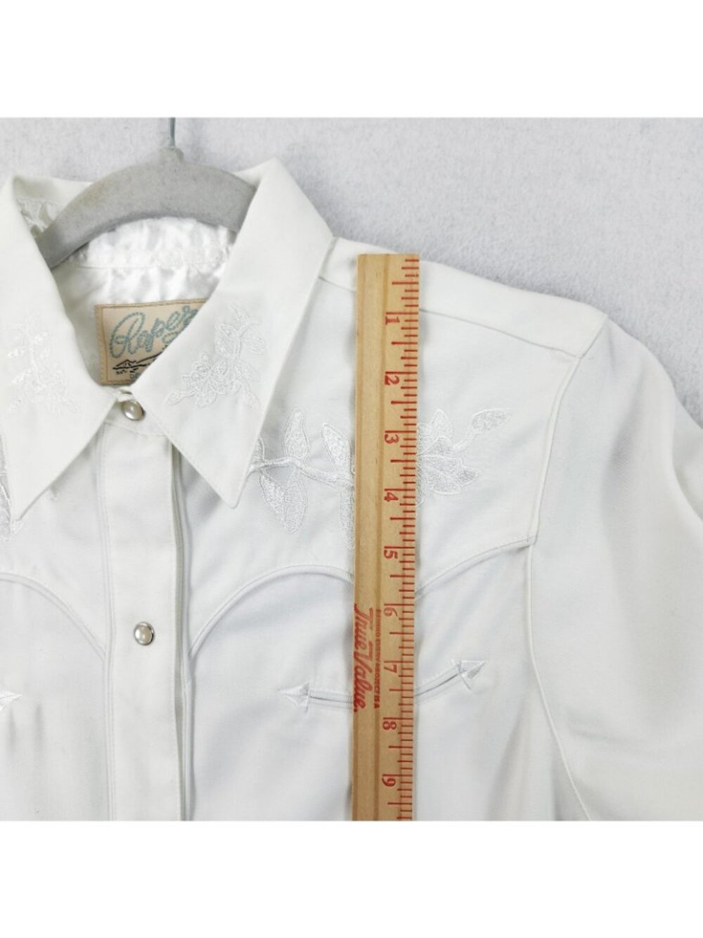 Roper Shirt Womens Medium White Western Snap Front Embroidered Long Sleeve NEW - Picture 4 of 13